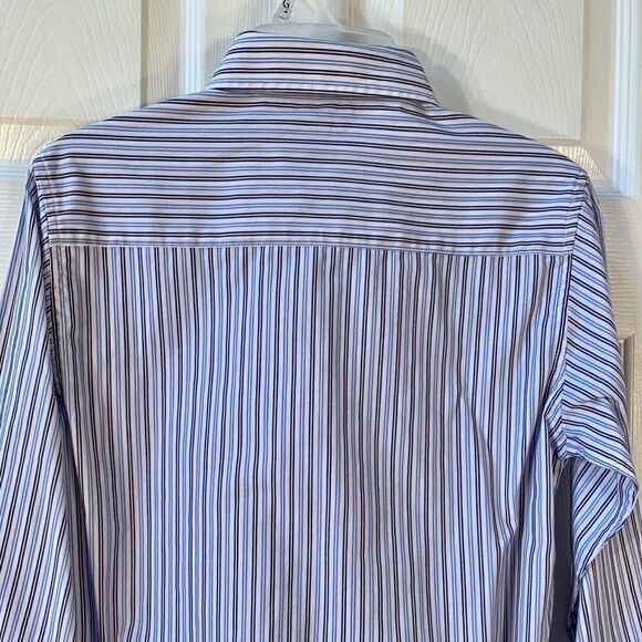 TOMMY HILFIGER BLUE STRIPE BOYS DRESS SHIRT S-12 - Picture 5 of 5